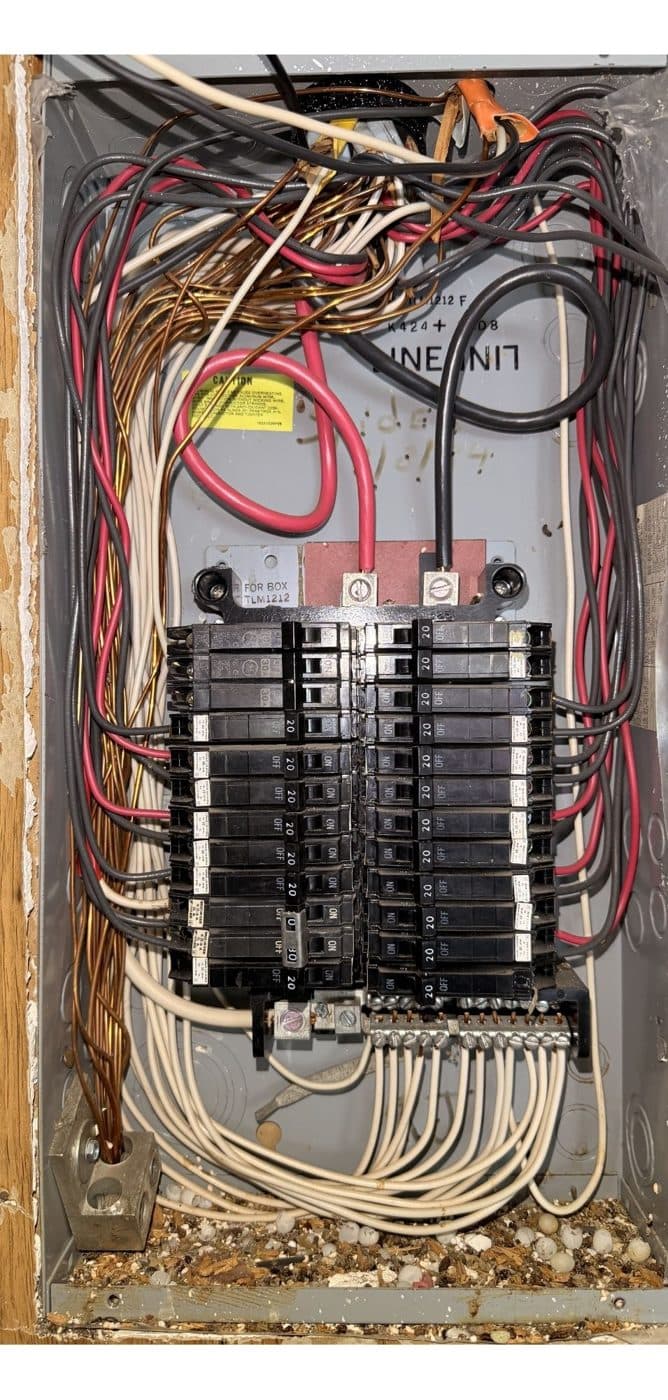 Panel before maintenance
